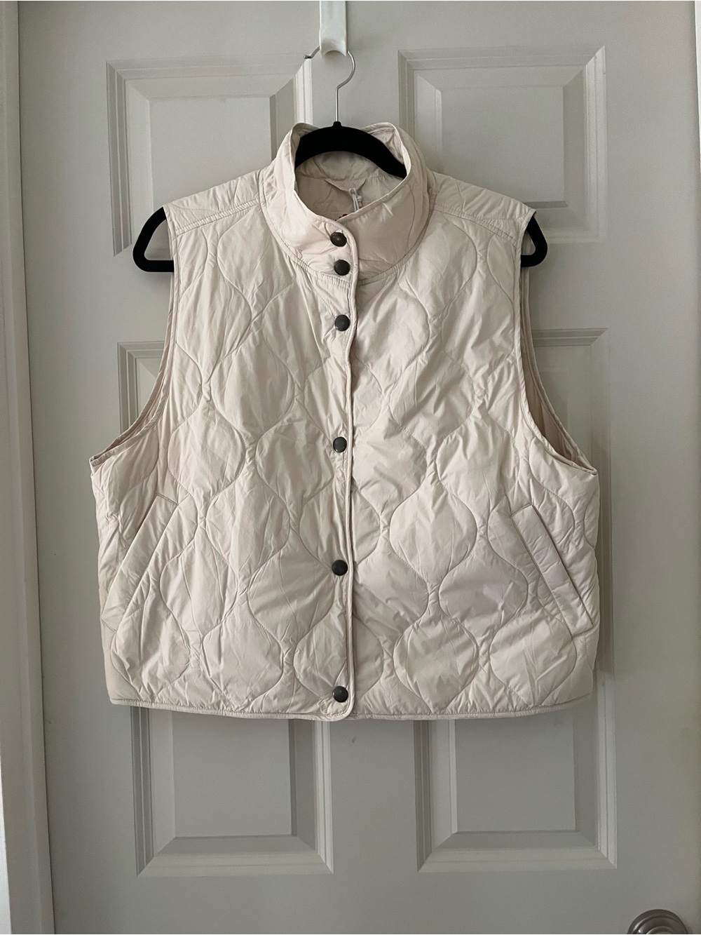 NWT Marine Layer Sophia Lightweight Quilted Vest “Whitecap" snap button XL